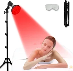 Lâmpada Red Light Therapy Device, 850nm, 660nm, Combo com tripé ajustável, lâmpada de infravermelho próximo E27 para alívio das dores no corpo, 54W