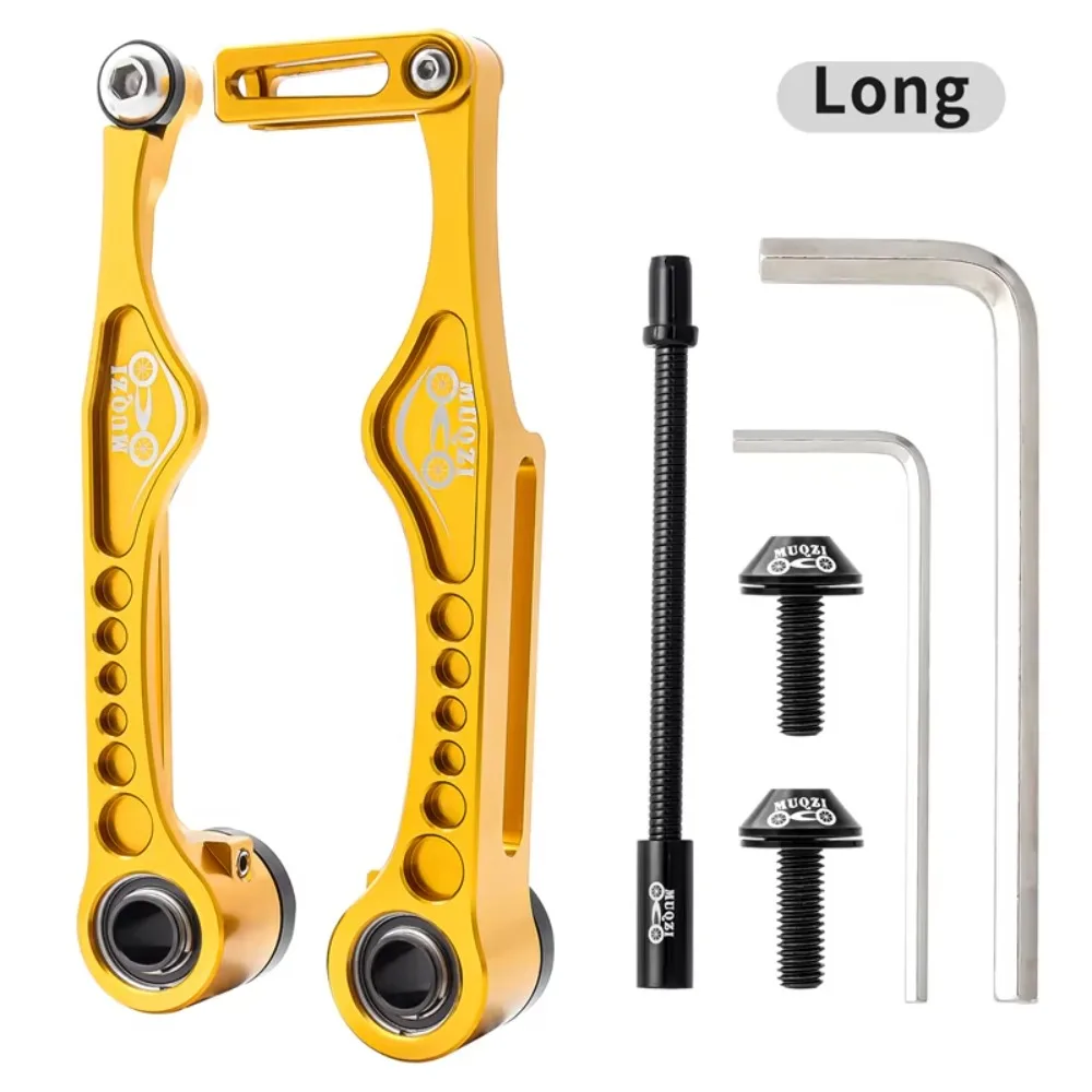 

Bike Parts Aluminum Alloy Bike Brake Set Short/Long Practical Cables and Lever Kit Ultralight V Brake Caliper Set Folding Bike