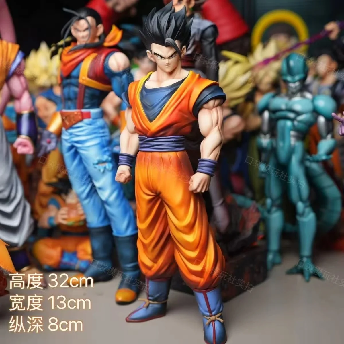 Statue Hy Dragon Ball Z Son Gohan 32 cm/12,6 pouces ‌   Figurine mystique Gohan, figurine d'action, statue en PVC, modèle de collection, jouets, cadeaux