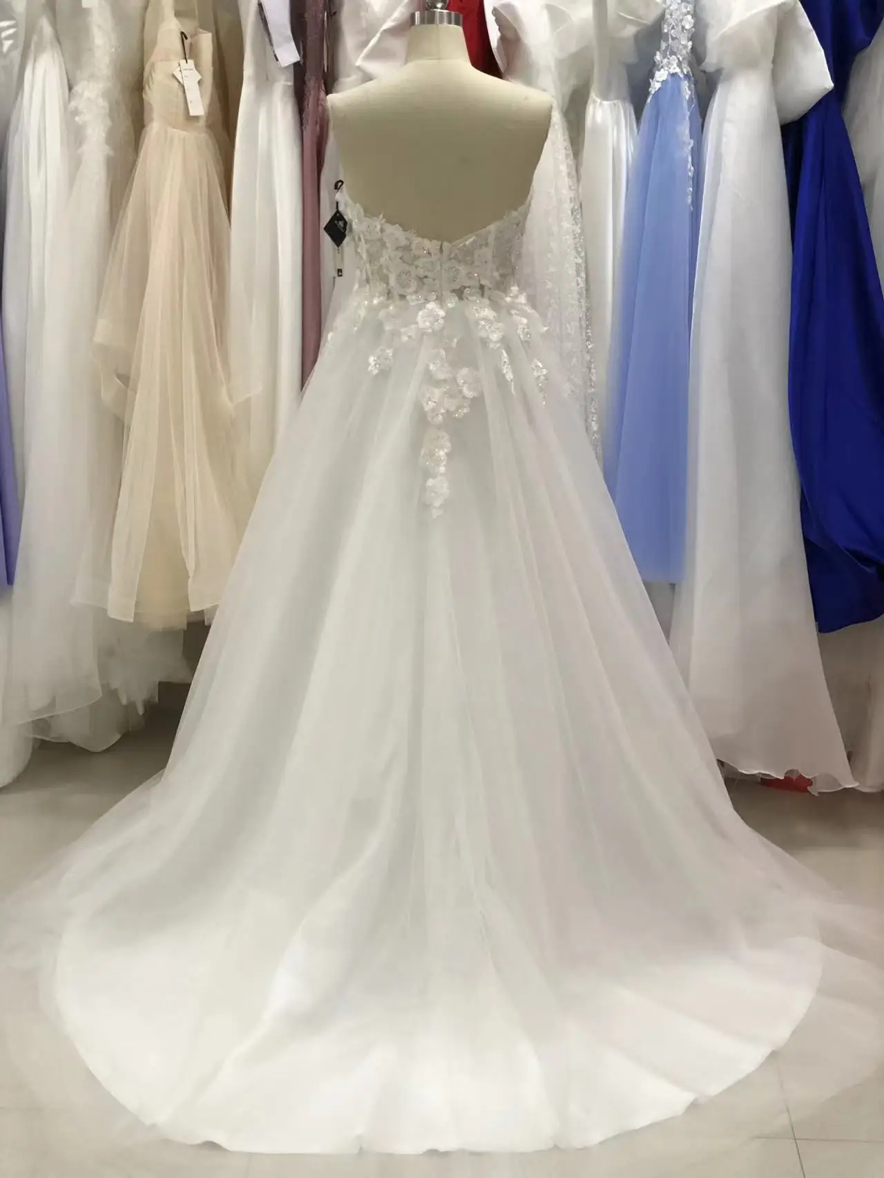 BEPEITHY Boho Hochzeit Kleid Weg Von Der Shuolder Vestidos De Novia Lange Ärmel Spitze Sexy Strand Brautkleid 2023 Robe De mariée