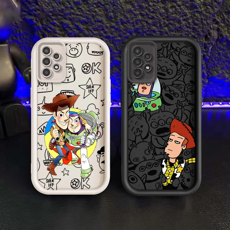 

Disney Toy Story Anime For Samsung A73 A72 A56 A55 A54 A53 A35 A32 A25 A24 A23 A21s A14 A05 5G Eye Ladder Phone Case