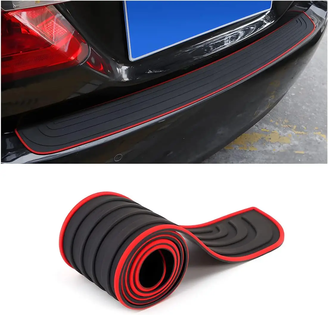 

Car Rear Bumper Protector Guard Anti-Scratch Rubber Automotive Trunk Sill Protective Strip Vehicle Trunk Door Protective Strips