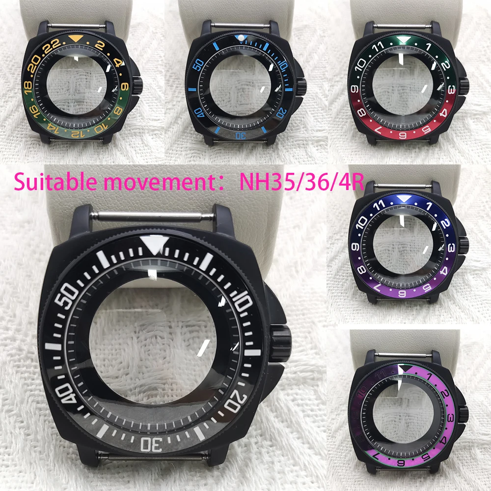 

Корпус NH35 Керамический безель Механический корпус часов Водонепроницаемый сапфир Подходит Механизм NH35/NH36/4R Матовый черный корпус