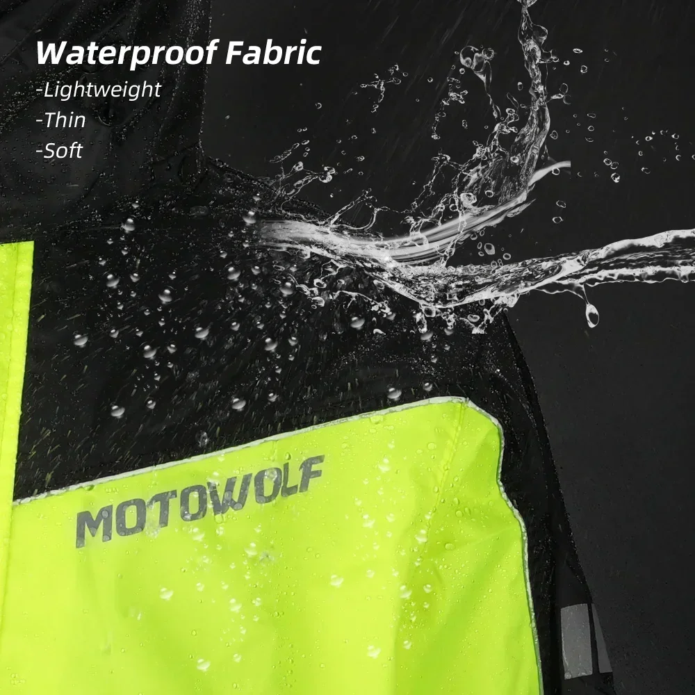 Traje De Lluvia Para Hombre De Motocicleta Impermeable Dividido Pantalones Portátiles Conjunto De Motociclista Duradero Diario Abrigo Suave Para