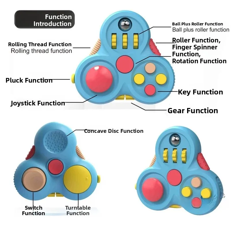 Creative Stress Relief Toy Fidget Gyro Button Boredom Busting Time Killer Squeezable Fun for Everyone Universal Gender