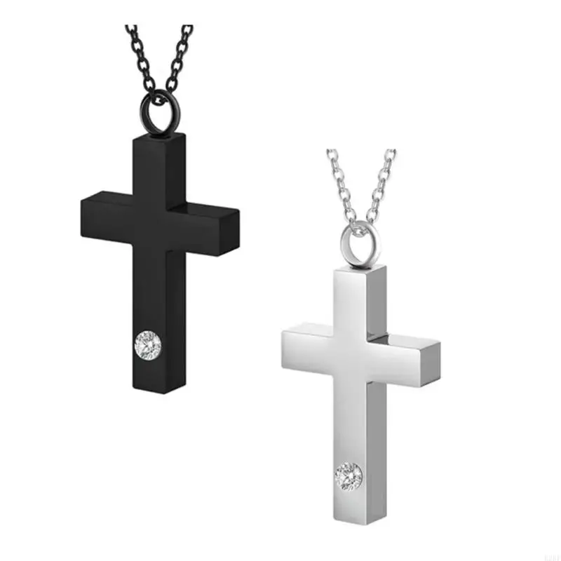 B2RF a forma incrociata Piet Ashes Thoughs Necket Neckt Memorial Urn Urn Pendant Neckace 2pcs