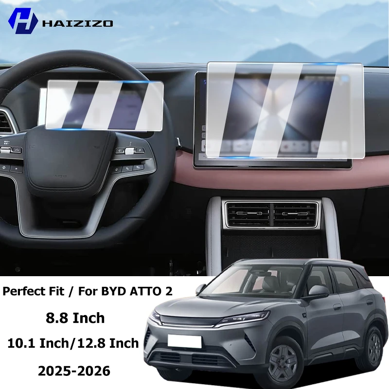Para BYD ATTO 2 2025-2026: Película protetora fosca antirreflexo para tela LCD de navegação GPS automotiva, acessórios de película de vidro temperado.  