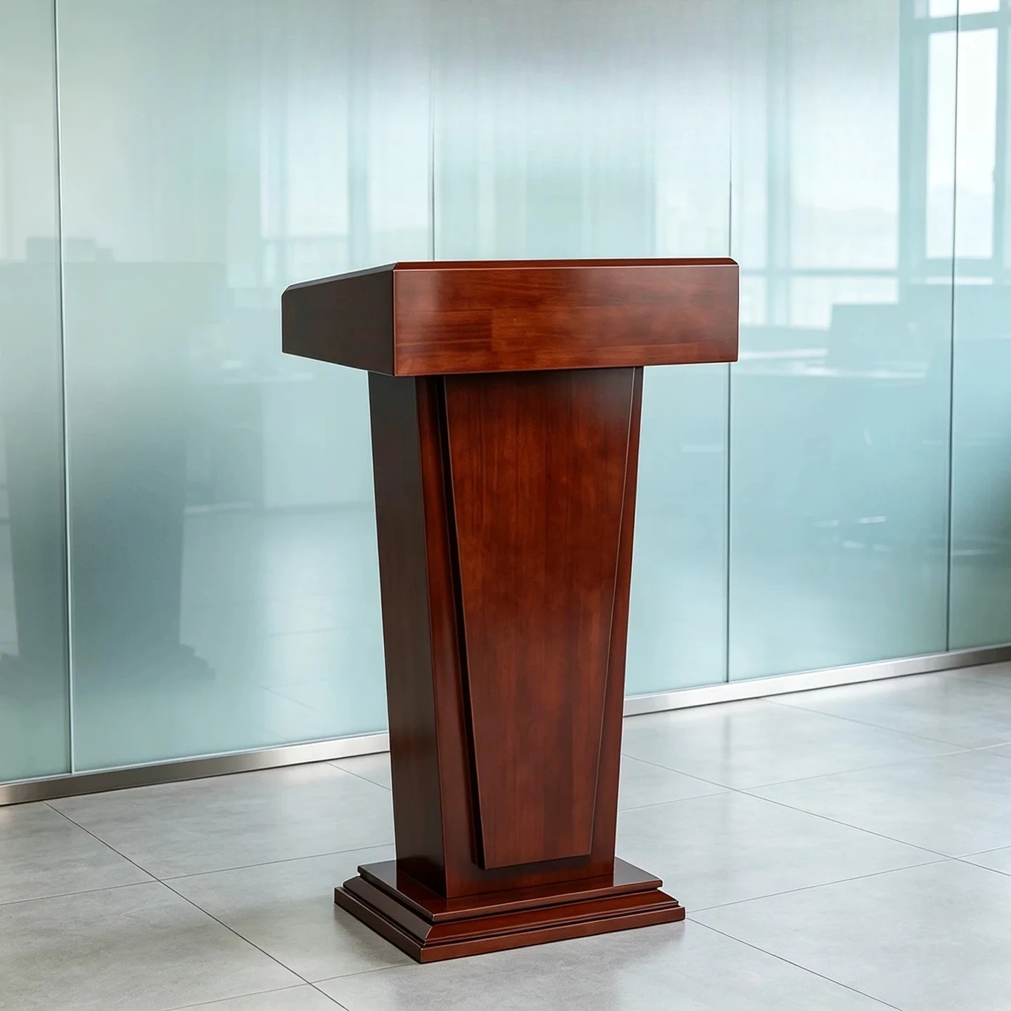 For Sturdy Solid Wood Lectern Podium, High Reception Stand for School & Teacher, Hospitality Speaker Desk