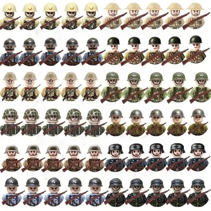 20 Soviet Union Joint Military Soldiers United States, Britain, France, Japan, Canada and Italy Action Figures Toys Gifts