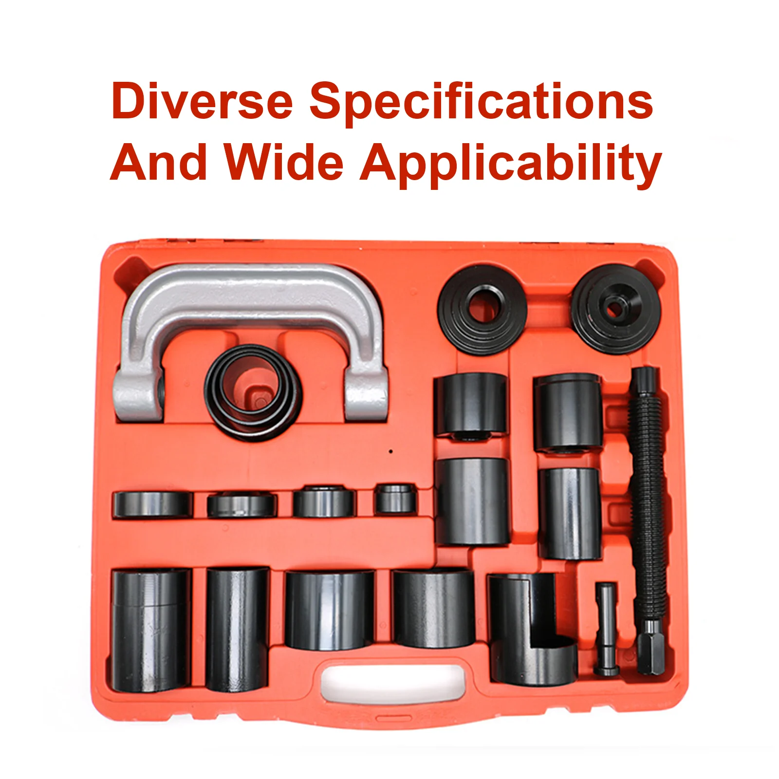 21PCS Ball Joint Press Kit Carbon Steel C-type Ball Joint Puller Auto Ball Joint Remover Install Adapter Car Repair Tools Set