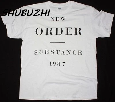 NEW ORDER SUBSTANCE 1987 Men t shirt cotton  tees and tops homme pattern tee shirt hip-hop fashion style o-neck short sleeve