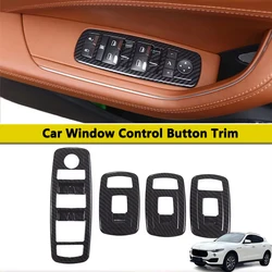 Window Lift Button Panel Cover Trim for Maserati Levante 2016-2023 Ghibli 2014-2023 Window Switch Panel Decoration Car Accessory