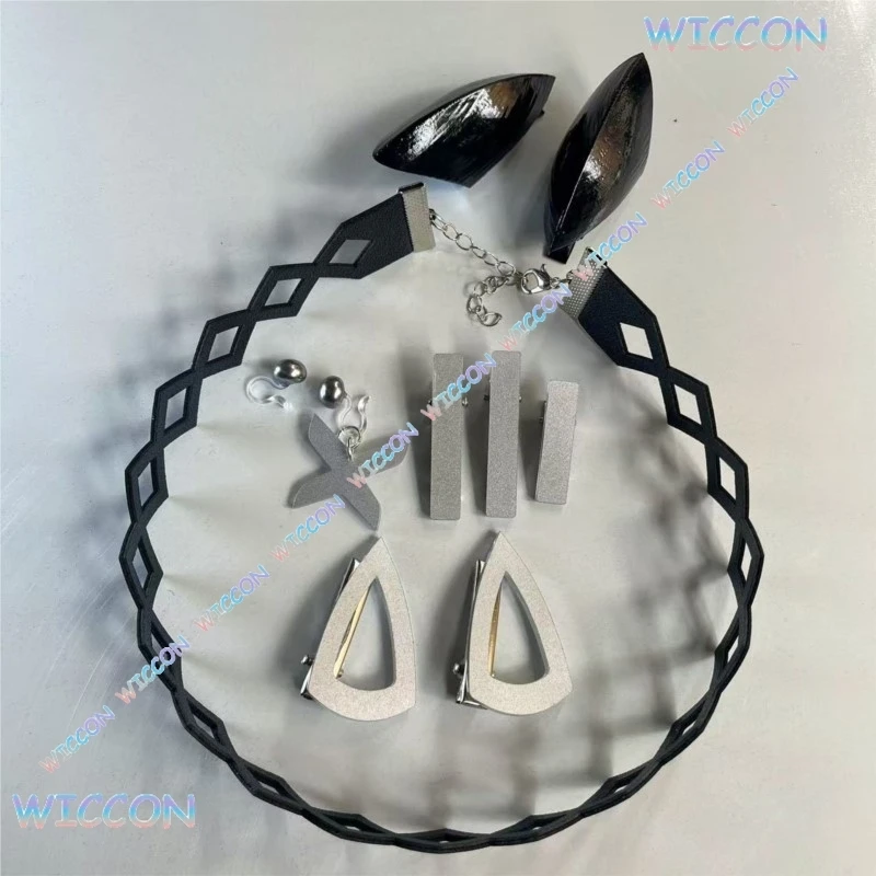 Valorant 클로브 클립 칼라 나비 귀걸이 코스프레 액세서리 게임 캐릭터 역할 놀이 파티 애니메이션 헤어 장식 할로윈 썸네일 6