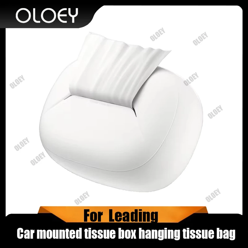 

For Leading Ideal LiXiang 2022 2023 L7 L8 L9 Silicone Car Tissue Box Hanging Tissue Bag Accessories