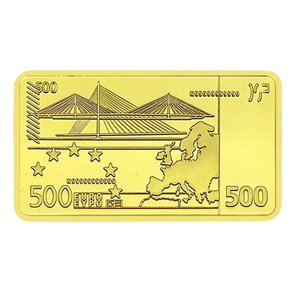 مجموعة عملات معدنية ذهبية ، ديكور منزلي ، هدية العيد ، 500 يورو