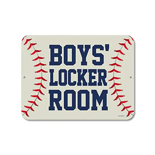 Honey Dew Gifts Baseball Decor, Boy's Locker Room  Metal Aluminum Novelty Signs,