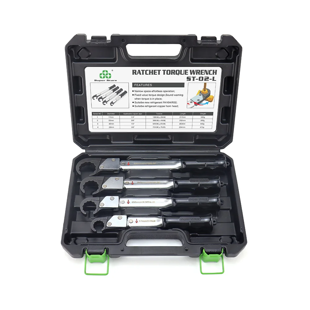 ST-02-L Ratchet Torque Wrench High Precision Open Wrench Spark Plug Air Conditioning Service Tool