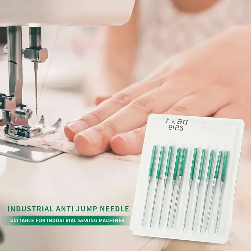 

50pcs Industrial Sewing Machine Needles Anti-Jump Elastic Fabric Needles For Flat Bed Sewing Machine Accessories