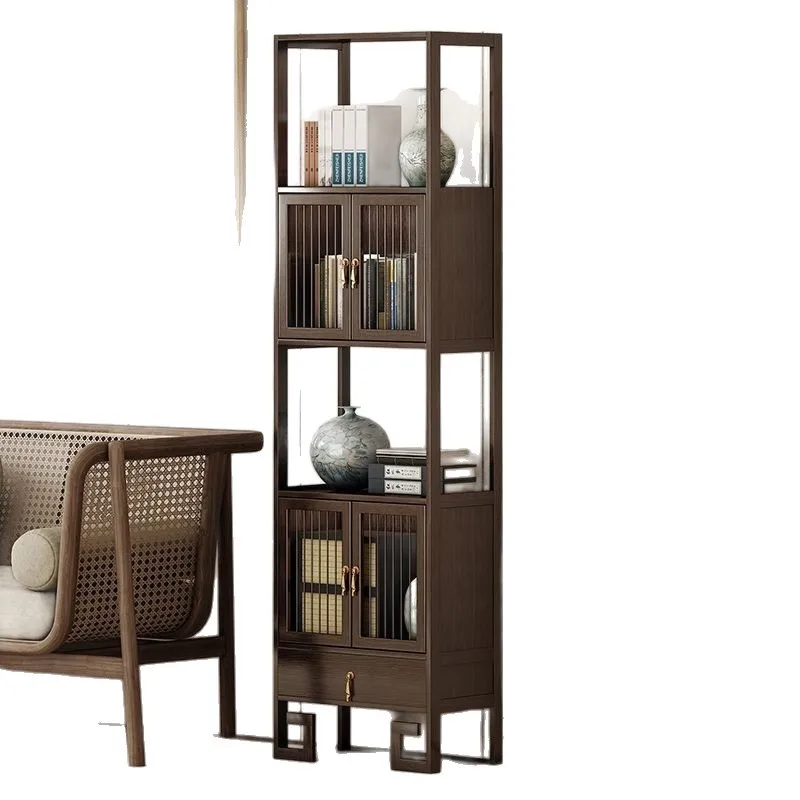 New Chinese Bogu Shelf Living Room Ornament Display Shelf Office Duobao Pavilion Tea Shelf Wine Cabinet Bookshelf