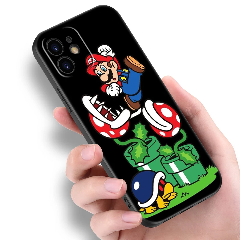 S-Super M-Mario Black Phone Case For Xiaomi 13T Pro 5G 12T 12 11 Lite NE 11T 9T 10T Pro 11i 14 A3 8 Lite Cartoon Cover