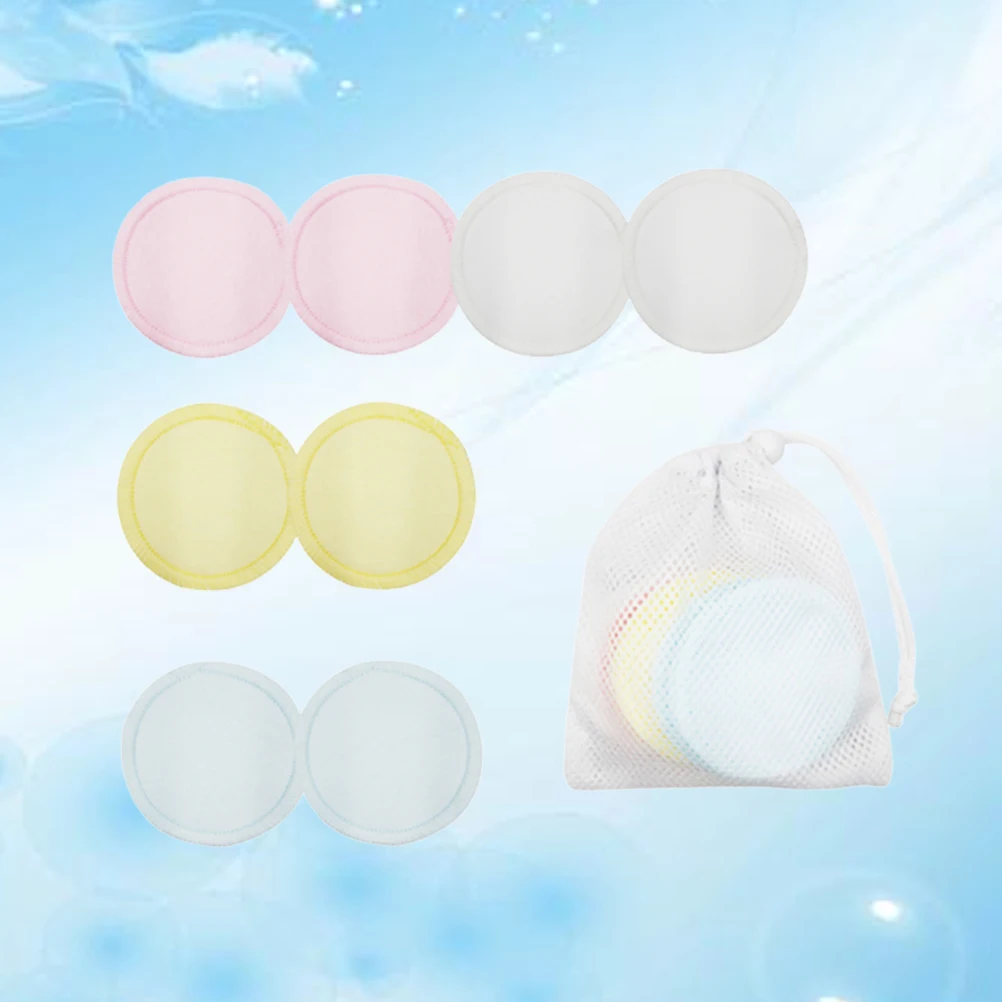 8 ชิ้นแต่งหน้าRemoverชุดReusable Padsล้างผ้าผ้าฝ้ายนุ่มอ่อนโยนทําความสะอาดใบหน้าTravel Gymทุกวันใช้