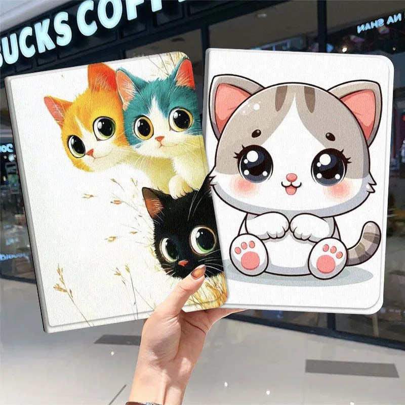 

Cartoon Cute Art Cat Gift For Samsung Galaxy Tab A7 A A8 A9 A11 S6 S11 10.1 10.4 10.5 Inch Lite PLus Soft Tablet Case