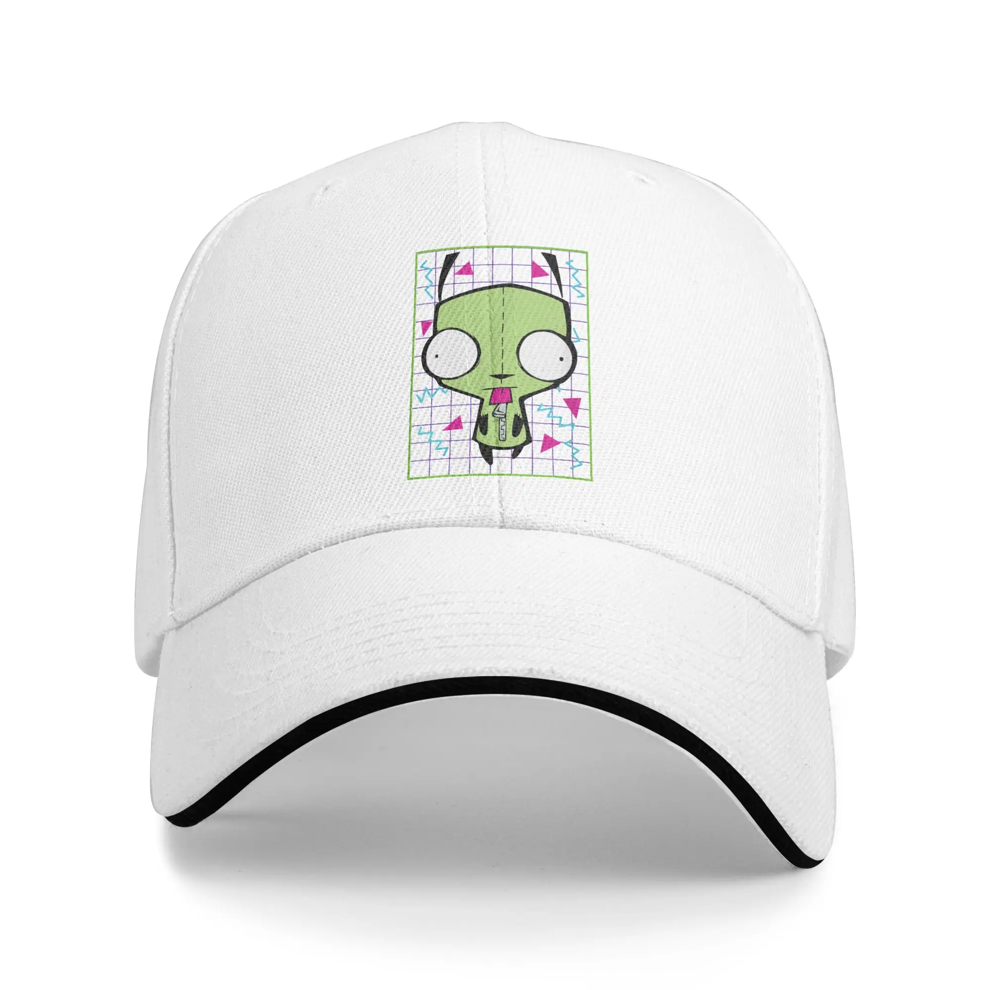 Invader Zim Gir 90s Gir Baseball Caps Vintage  Sandwich Cap for Men Women Breathable Sun Hat Sport
