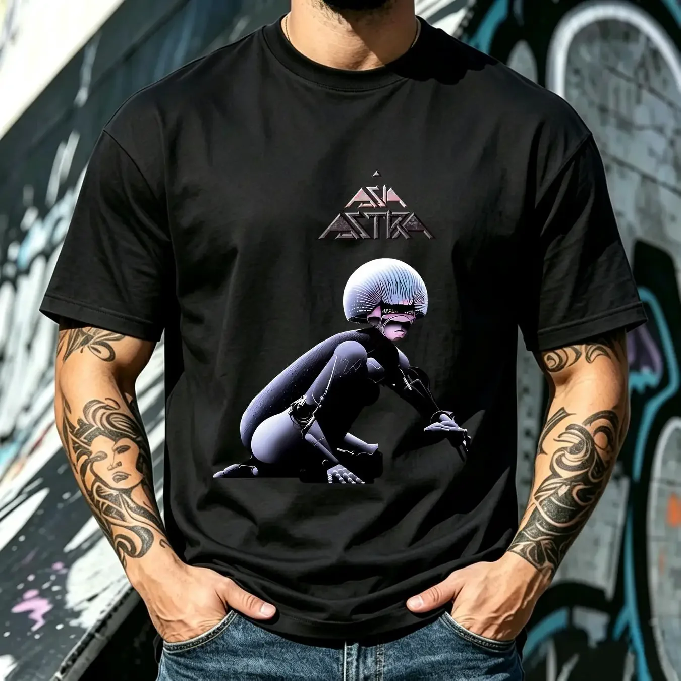 washed T Shirt Cotton Astra Rock Music Asia Go Geoff Downes John Wetton Mandy Meyer vintage Washed Breathable Slightly Casual