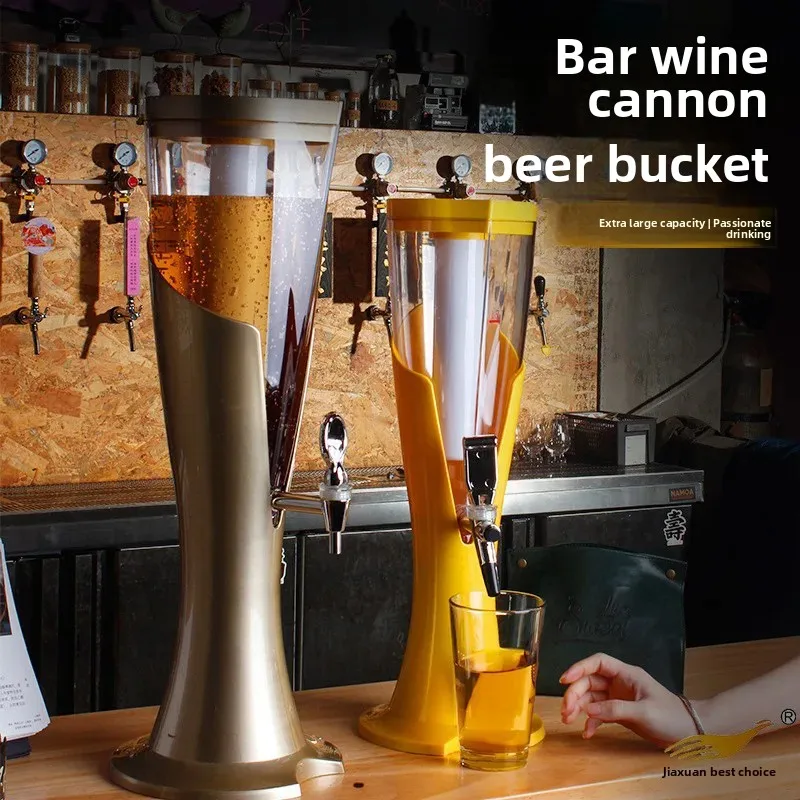 Fuente de barril de cerveza creativa de 3L, barril de jugo de Bar comercial, torre de Alcohol de 1,5 L para Barras KTV, decoraciones y suministros para el hogar