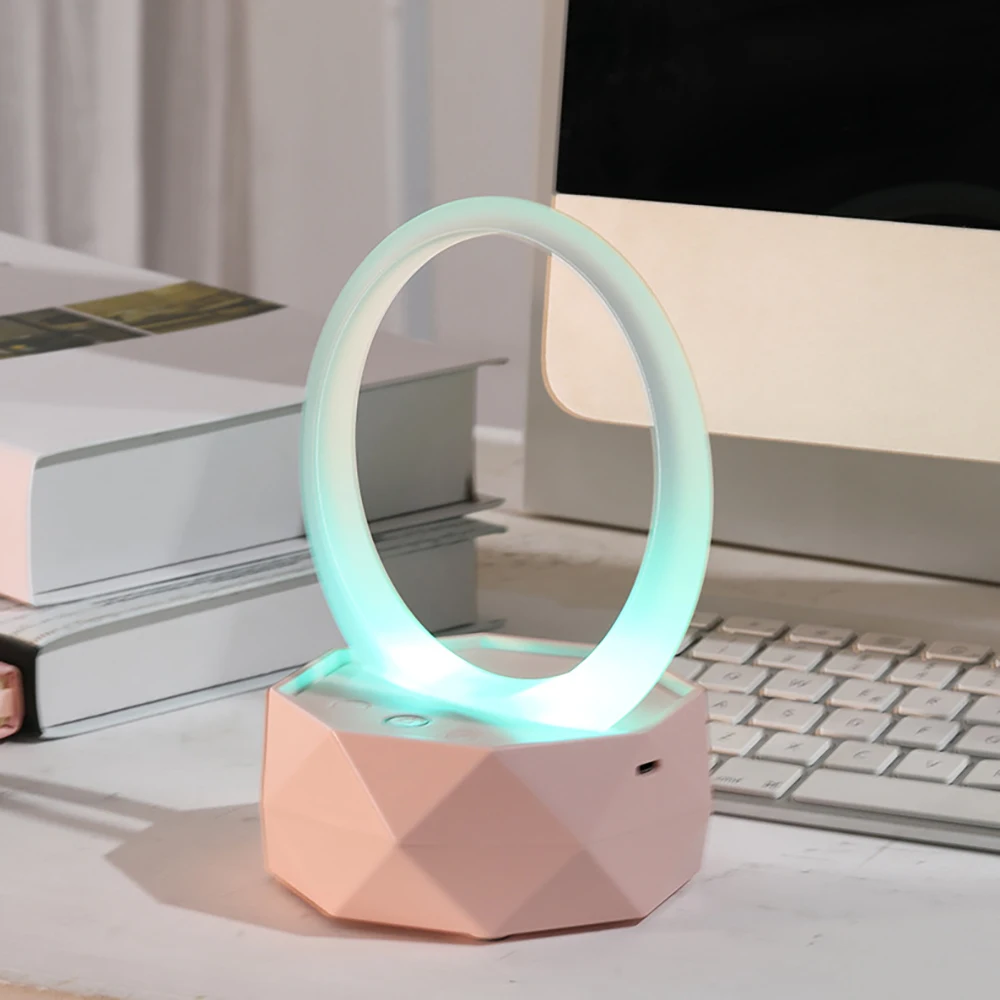 LED Bluetooth Music Ring Light Portable Bluetooth Charging Decorative Lamp Bedroom Nightstand Wedding Night Light Halloween Lamp