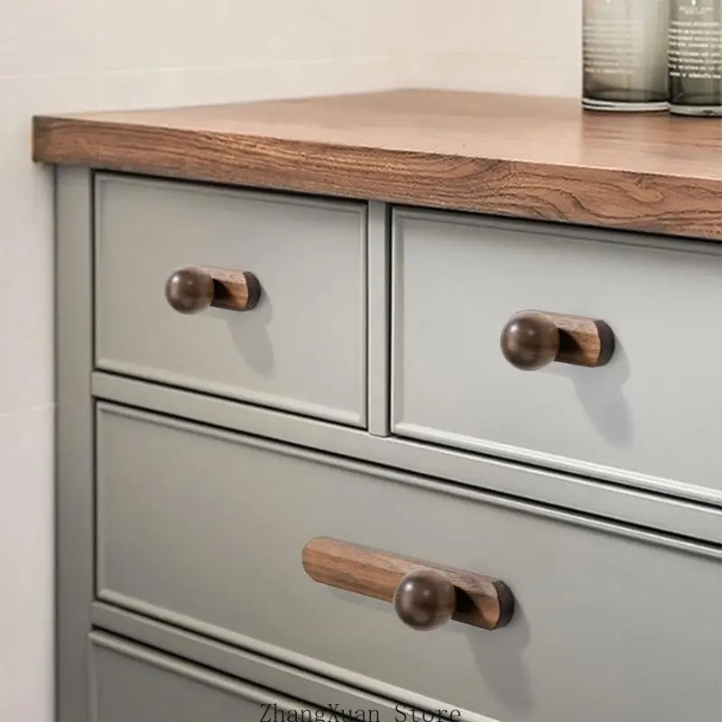 Furniture Handle with Round Pull Knob and Simple Backplate for Cabinets, Drawers, and Wardrobe Home Updates 3XUF