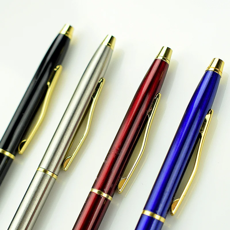 New Metal Ballpoint Pens Laser Carving Personalized Logo Business Hotel Gifts Offices Accessories Students Stationery Supplies