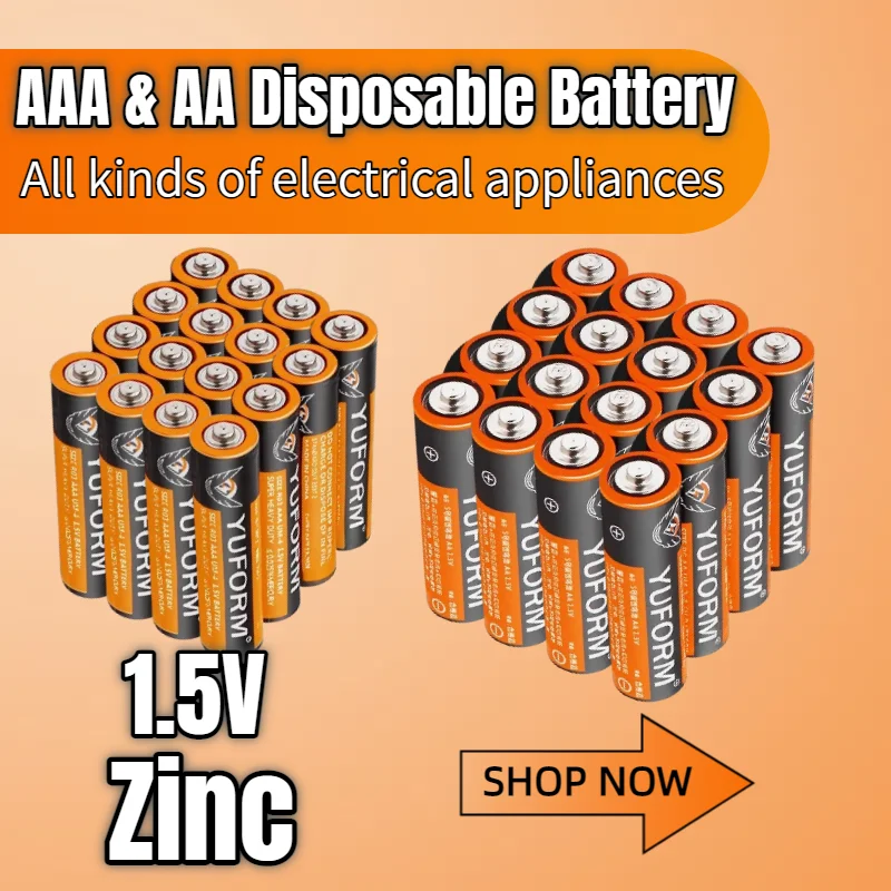

Super Long Lasting 1.5V AA AAA Alkaline Batteries for Flashlight Toys Camera Mouse Keyboard, Home Office Use