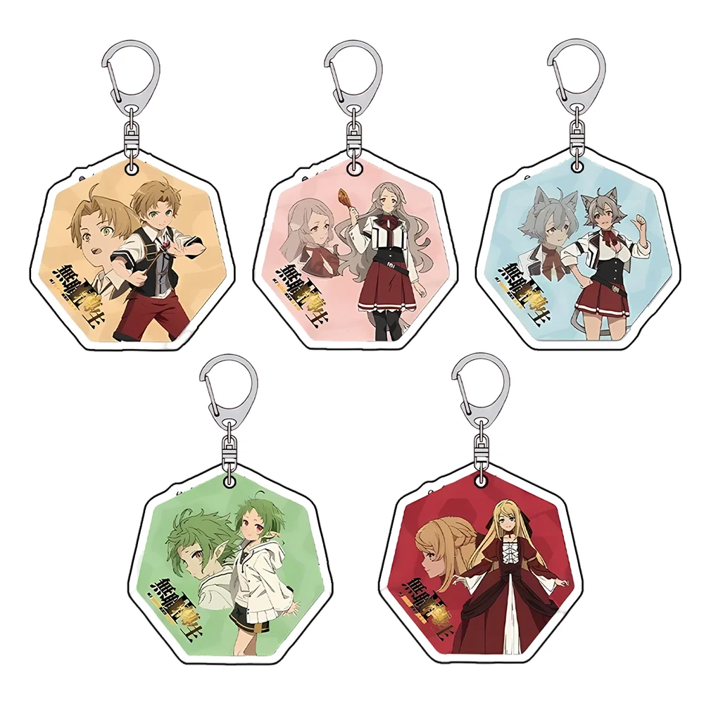 Mushoku Tensei: Jobless Reincarnation 6cm Acrylic Keychain Sylphiette & Roxy Migurdia Backpack Pendant Collection Birthday Gift