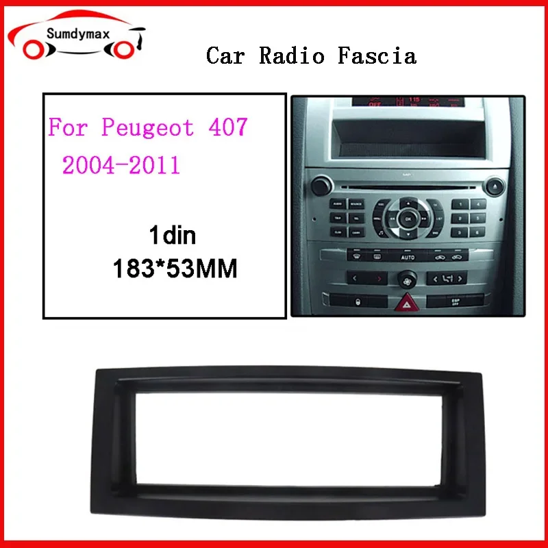 2 Din Car Radio Fascia Panel Frame CD DVD Dash Audio Interior for peugeot 407 citroen C5 2004-2011