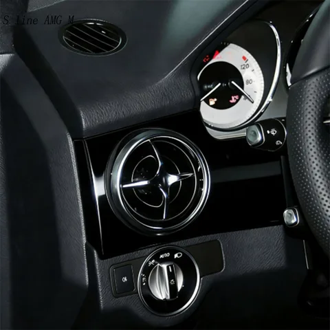 Стайлинг автомобиля для Mercedes Benz GLK X204 2013-2015, розетка кондиционера, приборная панель, декоративная панель центрального управления, наклейка, отделка