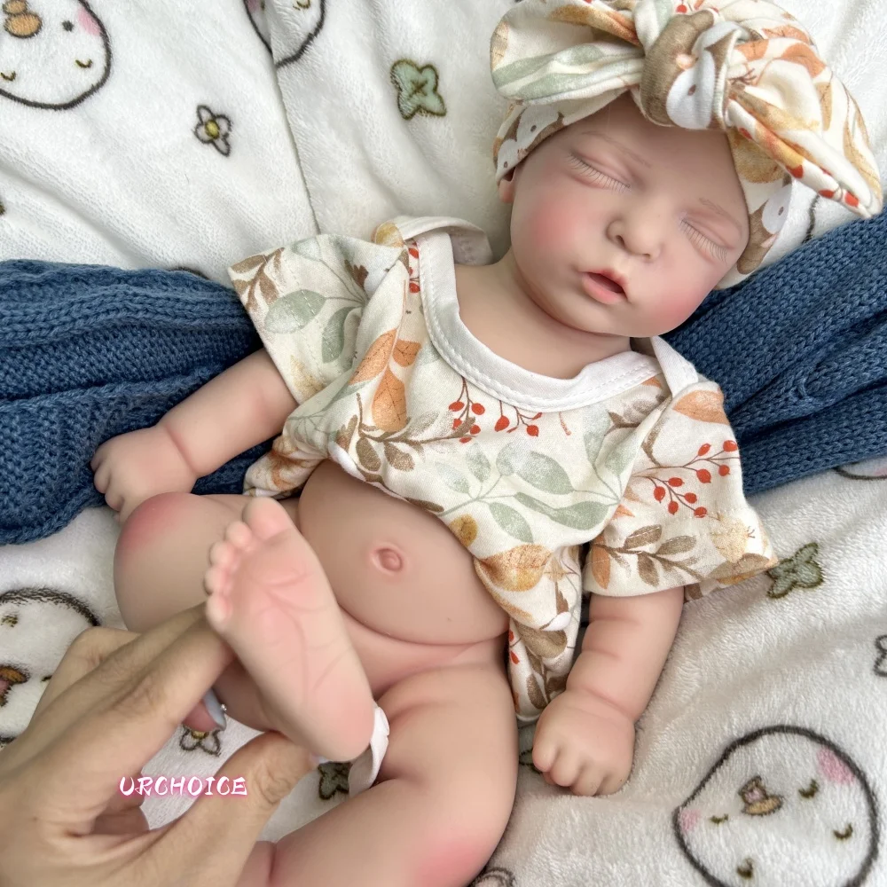 

High-Simulation Silicone Reborn Baby Girl 45cm Lifelike Pretty Handmade 3D Skin Doll Easy to Clean Rebirth Bebe for Kids Toy