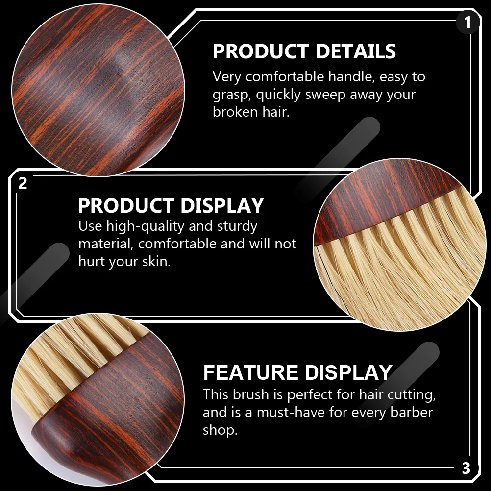 

1Pcs Hairdressing Neck Duster Brush Comfortable Grip High Density Salon Barber Hair Cutting Tool Neck Duster Brush