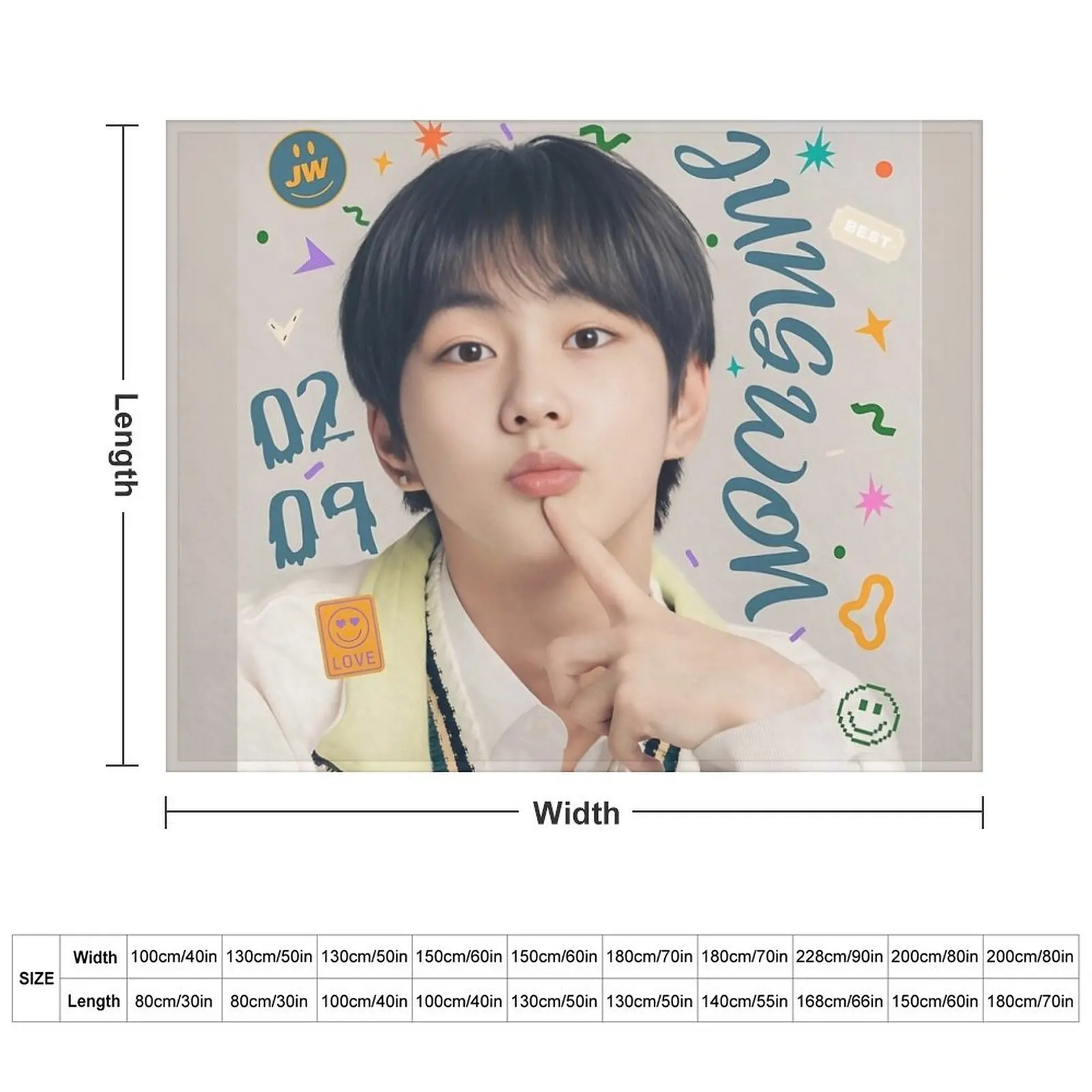 Jungwon birthday (KPOP) Throw Blanket Designers for babies Polar Blankets