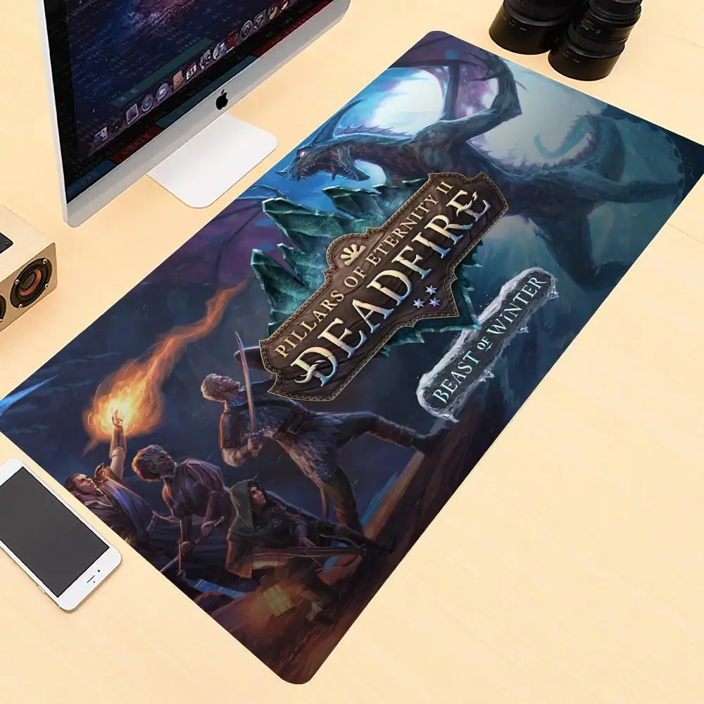 

Mouse Pad Large rubber Desk Pillars of Eternity accessories mouse pad kawaii Office gadgets with tapis de souris lock Hot desk m