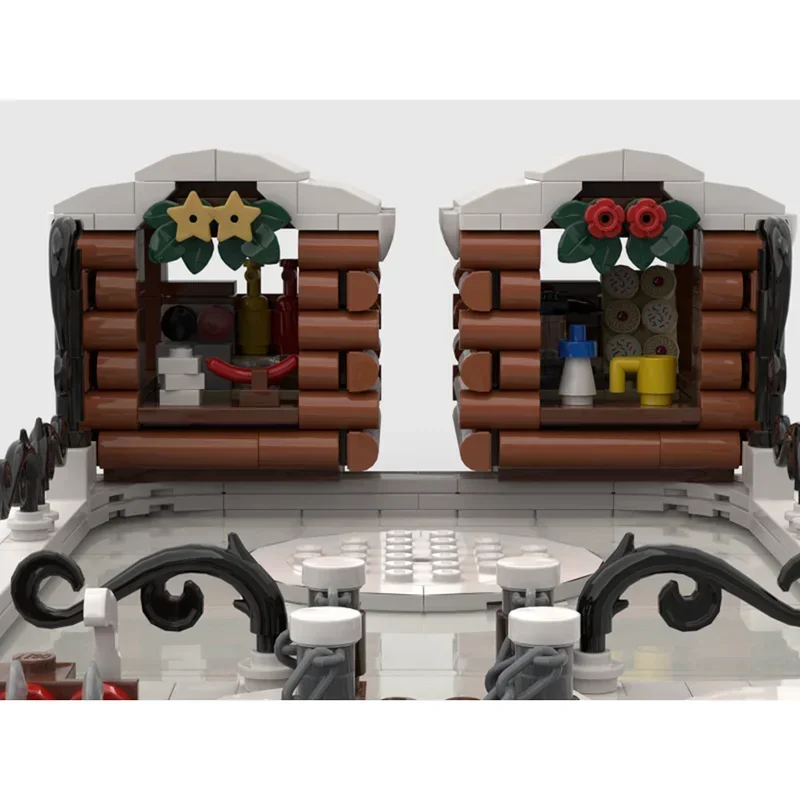 

City Street View Moc Building Bricks Winter Village Ice Skating Rink Technology Blocks Gifts Christmas Toys DIY Sets Assembly