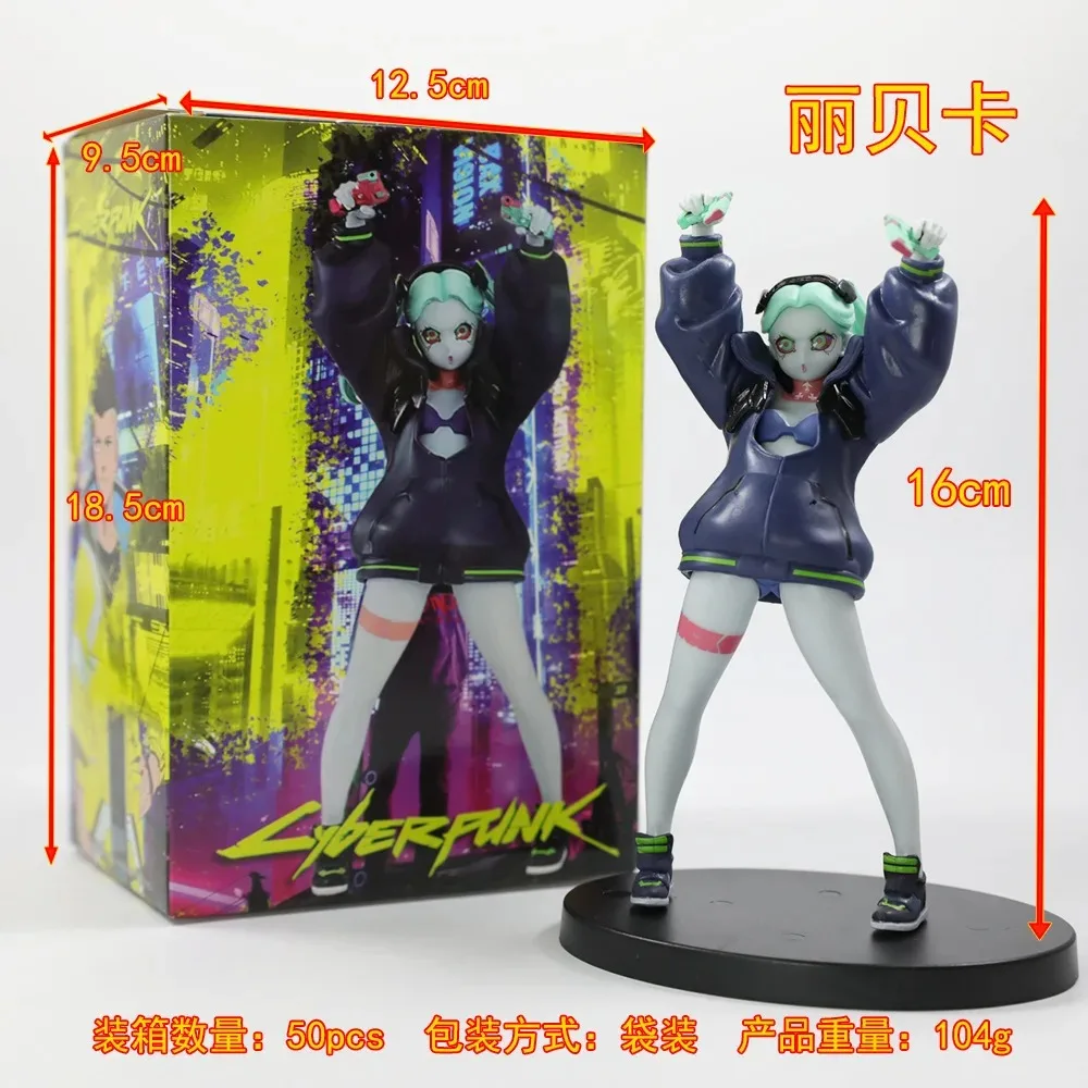 Neue Cyberpunk Edge Walker Figur David Rebecca Figur Desktop Ornament Kleine Handheld Anime Charakter Umgebendes Modell Spielzeug