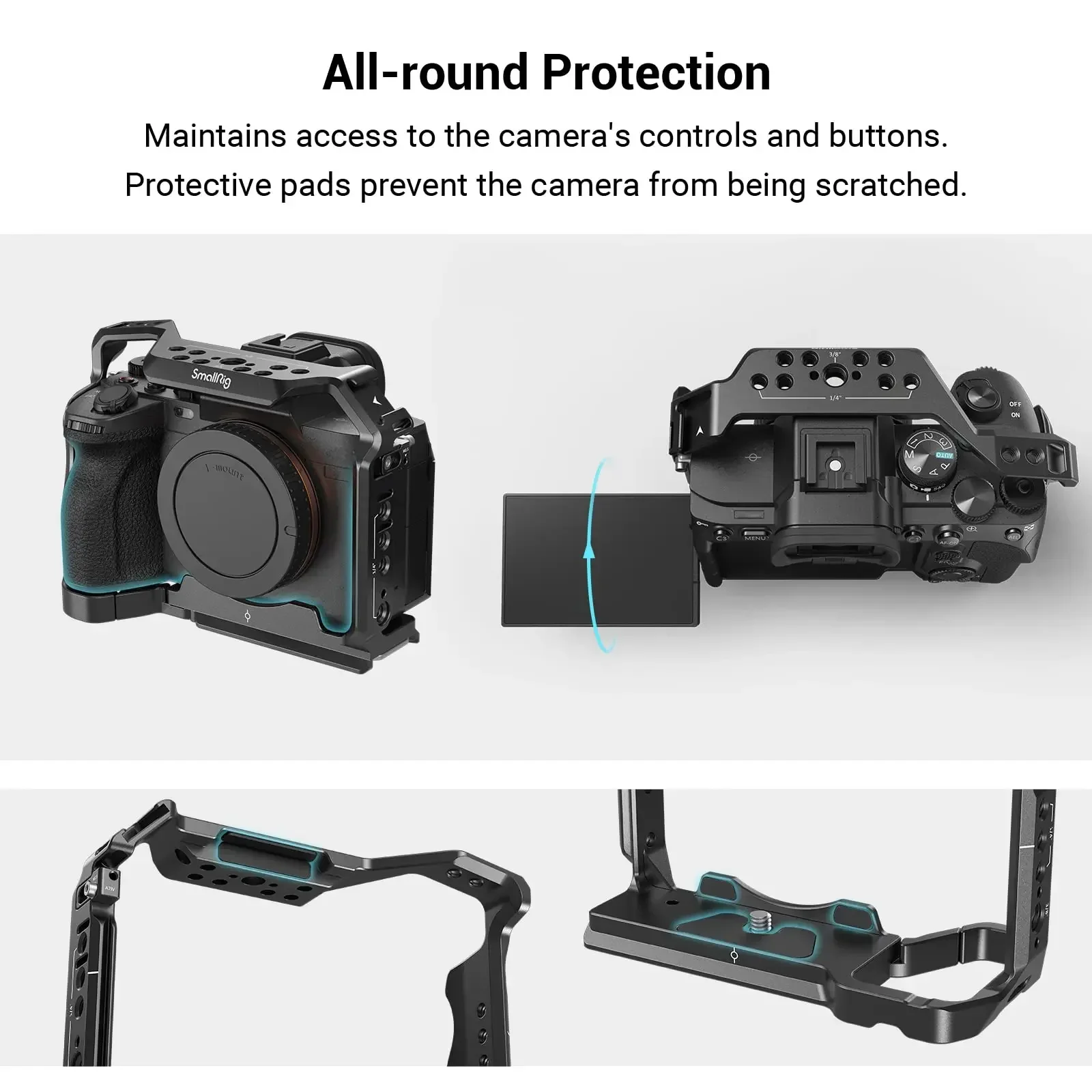 SmallRig 3666 for Sony A7 IV A7M4 Camera Cage Rig for Sony Alpha 7 IV/A7S III/A1/A7R IV with Multi-Mounting Options Rigs
