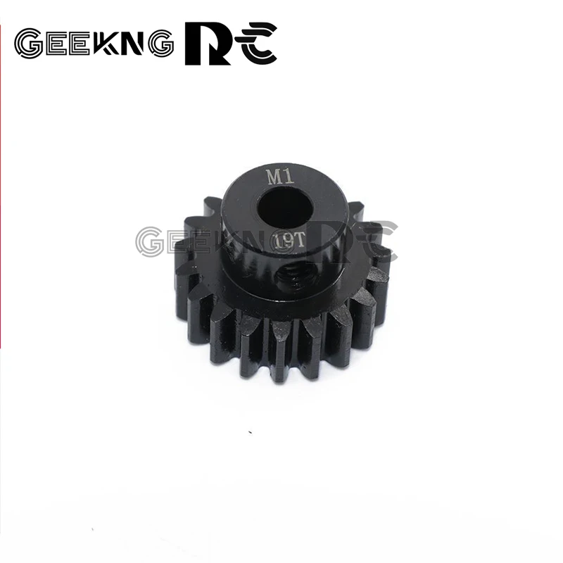 M1 5mm 11T 12T 13T 14T 15T 16T 17T 18T 19T 20T 21T 22T 23T 24T 25T Black Steel Metal Pinion Motor Gear For 1/10 1/8 RC Model Car