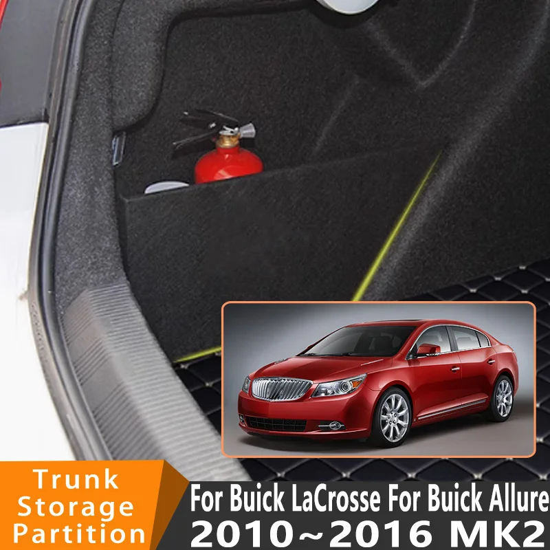 Auto Accessories For Buick LaCrosse 2010~2016 2015 2014 MK2 Car Organizer Trunk Side Partition Trunk Interior Storage Box Parts