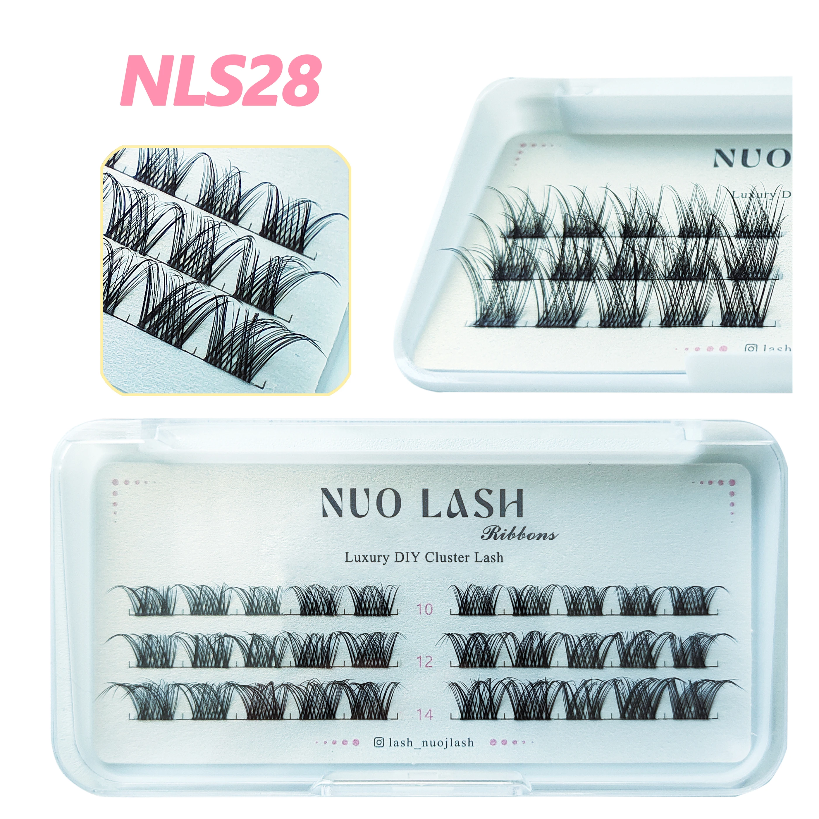 DIY Lashes Extension Kit Bundle Clusters Lash Makeup Tools for Glue-Based Individual Lashes Private Label Customized Logo