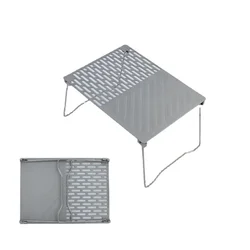 Camping Grill Titanium Folding Frying Plate Small Outdoor Table Picnic Backpacking Steak BBQ Charcoal Net Rack