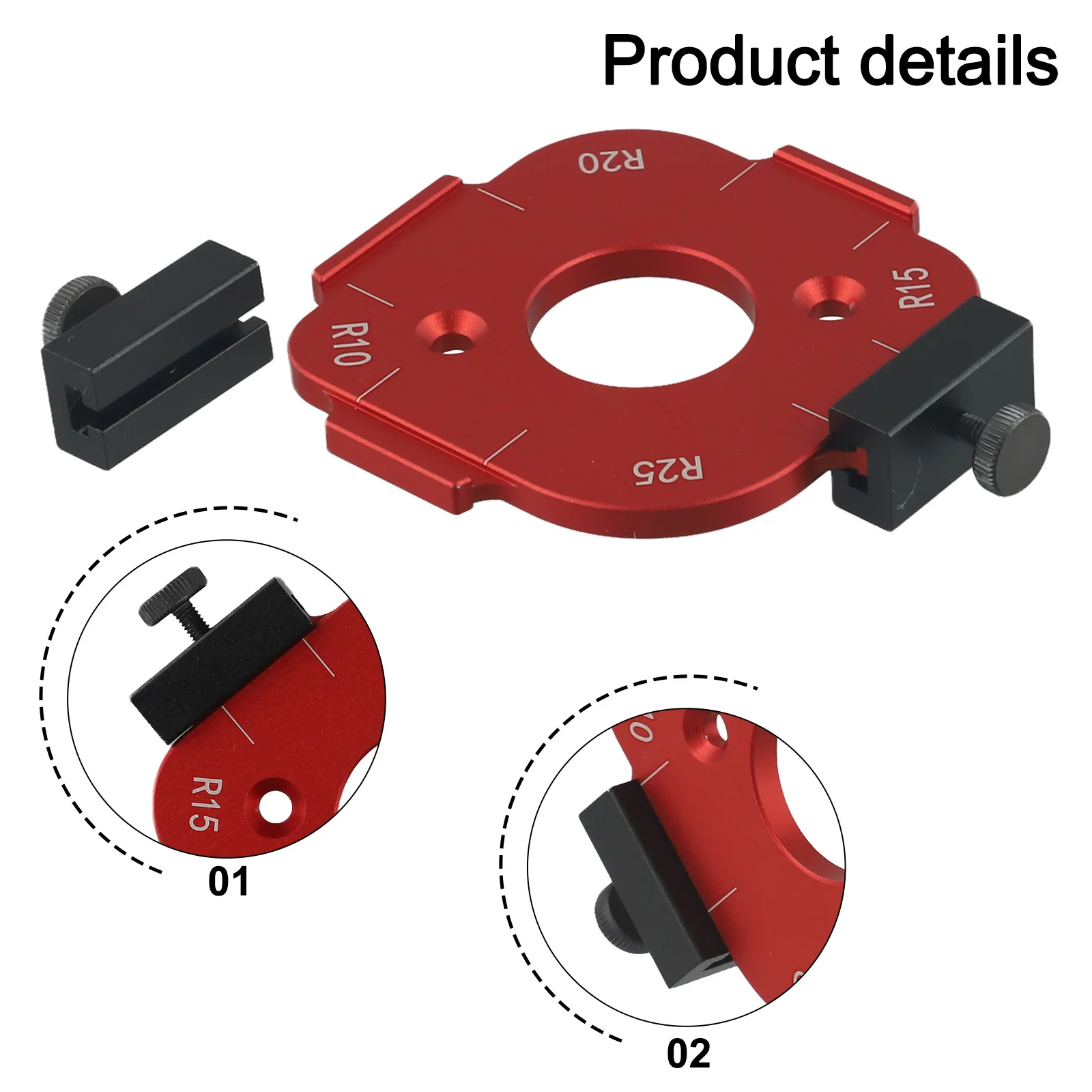 Easy To Carry Corner Radius Routing Guide Rounded Corner Router Easy To Use Premium Alloy Material Sturdy Material