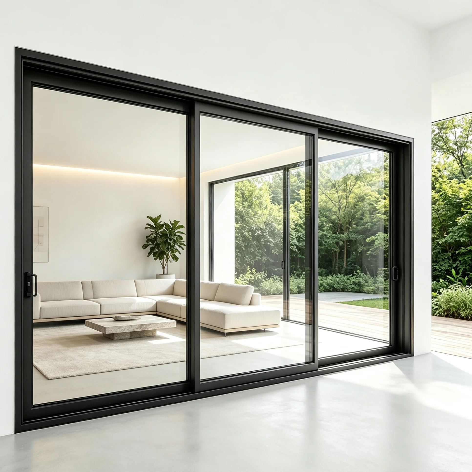 Load-bearing Aluminium Alloy Profile and Double Glazed Tempered Glass Large Modern Sliding Doors for Australian Houses