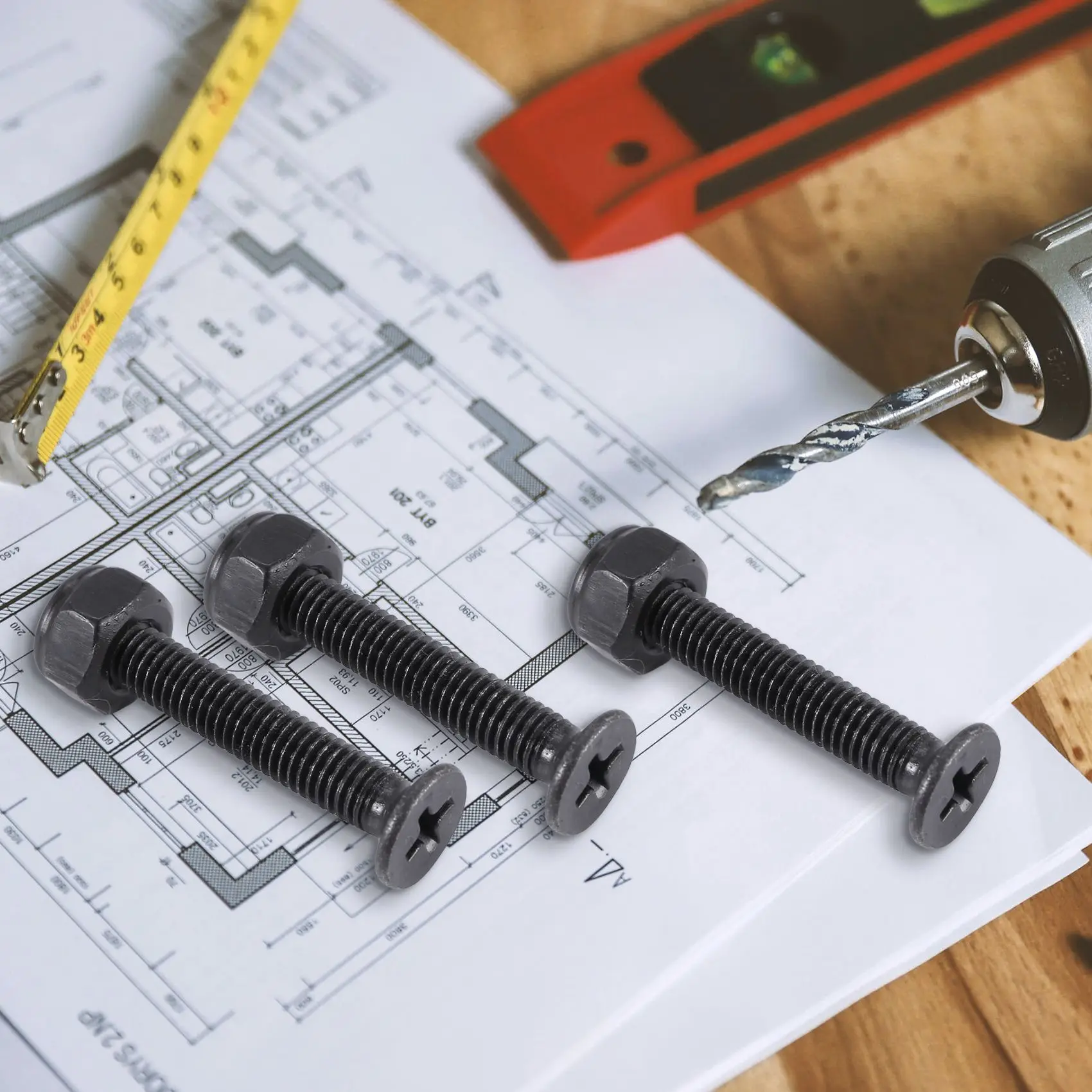 SMIEA Skateboard Hardware,Skate T-Type Tools Skateboard Riser Shock Pads,Shockpads Hardware Screws,Axle Washers/Nuts/Spacers